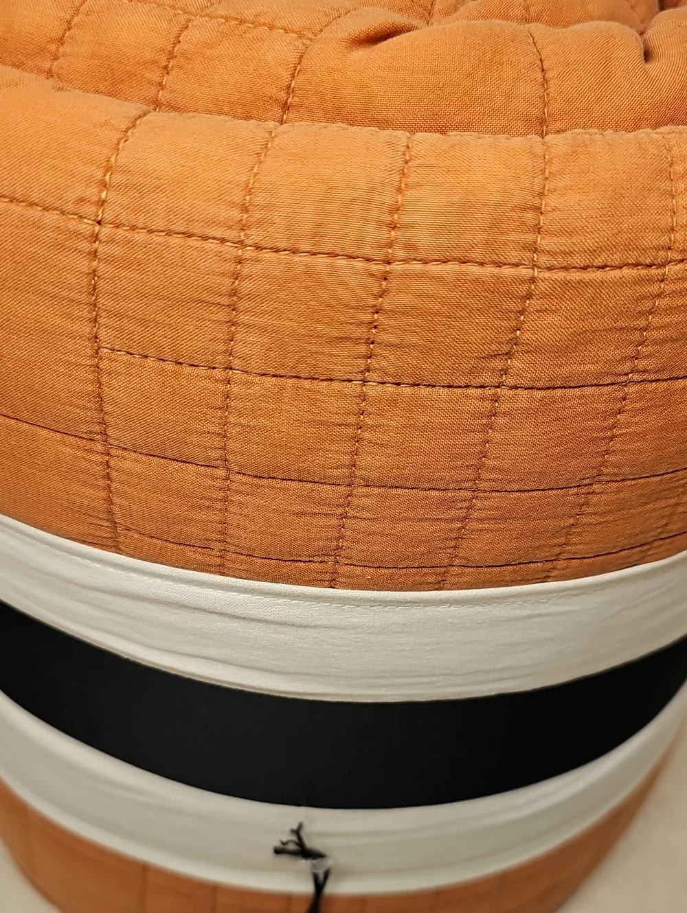 Hearth & Hand King Grid Stitch Quilt Rust